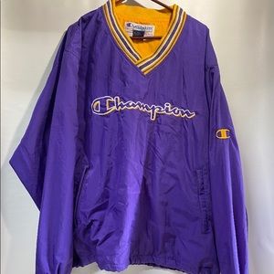 Vintage champion pullover windbreaker jacket size men large